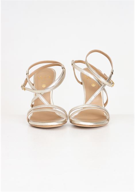 Sandali da donna Sirio platino con tacco strutturato oro WO MILANO | 201.